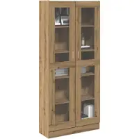 vidaXL Hoge kast 82,5x30,5x185 cm bewerkt hout artisanaal eikenkleur