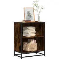 vidaXL Boekenkast 60x35x76 cm bewerkt hout gerookt eikenkleurig