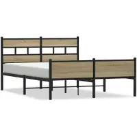 vidaXL Bedframe zonder matras hout sonoma eikenkleurig 150x200 cm