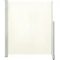 vidaXL Tuinscherm uittrekbaar 160x300 cm crèmekleurig