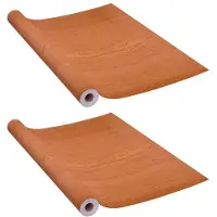 vidaXL Deurfolies zelfklevend 2 st 210x90 cm PVC lichteikenkleurig