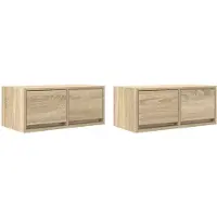 vidaXL Tv-meubelen 2 st 60x31x25,5 cm bewerkt hout sonoma eikenkleurig