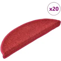 vidaXL Trapmatten 20 st 56x17x3 cm Röd Halfrond