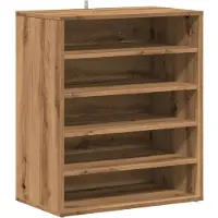 vidaXL Schoenenkast 60x35x70 cm bewerkt hout artisanaal eikenkleur