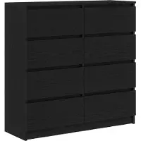 vidaXL Dressoir 100x35x99 cm spaanplaat zwart eikenkleurig