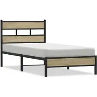 vidaXL Bedframe zonder matras hout sonoma eikenkleurig 107x200 cm