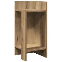 vidaXL Bijzettafeltje met plank 25,5x27x60 cm artisanaal eikenkleur
