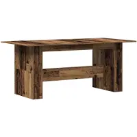 vidaXL Eettafel 180x90x76 cm bewerkt hout oud houtkleurig