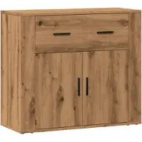 vidaXL Dressoir 80x33x70 cm bewerkt hout artisanaal eikenkleurig