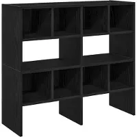 vidaXL Schoenenrekken 2 st stapelbaar 89,5x30x40 cm zwart eikenkleurig