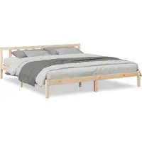 vidaXL Bedframe extra lang zonder matras massief grenenhout 200x220 cm