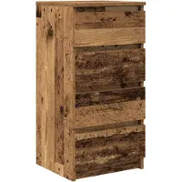 vidaXL Dressoir 37,5x35x76 cm bewerkt hout oud houtkleurig
