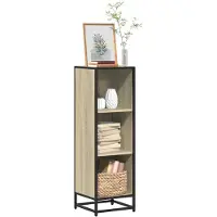 vidaXL Boekenkast 33,5x33x107,5 cm bewerkt hout sonoma eikenkleurig