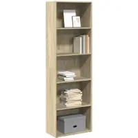 vidaXL Boekenkast 60x30x189 cm bewerkt hout sonoma eikenkleurig