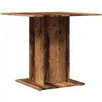 vidaXL Eettafel 80x80x75 cm bewerkt hout oud houtkleurig