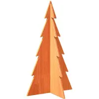 vidaXL Kerstdecoratie kerstboom 80 cm massief grenenhout wasbruin