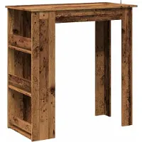 vidaXL Bartafel met opbergrek 102x50x103,5 cm oud houtkleurig