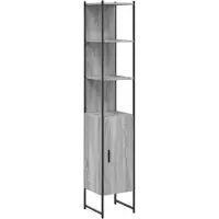 DKD Home Decor Grijze badkamerkast in Sonoma-stijl, afmetingen 33x33x185,5 cm, gemaakt van houtvezel
