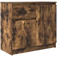 vidaXL Dressoir met lade 71x35x65 cm spaanplaat gerookt eikenkleurig