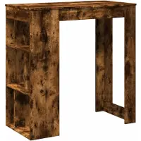 vidaXL Bartafel met rekken 102x50x103,5 cm bewerkt hout gerookt eiken