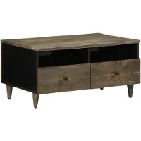 vidaXL Salontafel 80x54x40 cm massief mangohout lichtgrijs