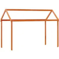 vidaXL Kinderbedhuisje 217x85,5x154 cm massief grenenhout wasbruin