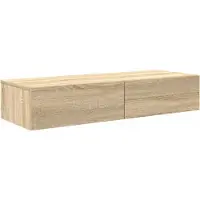 vidaXL Wandschap met lades 100x36x19 cm bewerkt hout sonoma eikenkleur