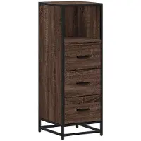 vidaXL Badkamerkast 35x37,5x100 cm bewerkt hout bruin eikenkleur