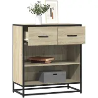 vidaXL Dressoir 68x35x76 cm bewerkt hout sonoma eikenkleurig