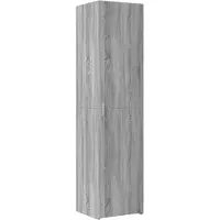 vidaXL Hoge kast 45x42,5x185 cm bewerkt hout grijs sonoma eikenkleurig