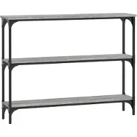vidaXL Wandtafel 100x22,5x75 cm bewerkt hout grijs sonoma eikenkleurig
