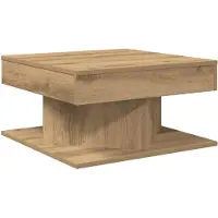 vidaXL Salontafel 55x55x30 cm bewerkt hout artisanaal eikenkleurig
