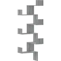 vidaXL Hoekwandschap 45x45x147 cm bewerkt hout grijs sonoma eikenkleur