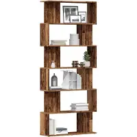 vidaXL Boekenkast 80x24x192 cm bewerkt hout oud houtkleurig