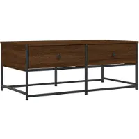 vidaXL Salontafel 100x51x40 cm bewerkt hout bruin eikenkleur