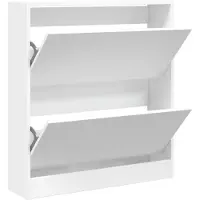 vidaXL Schoenenkast 80x21x87,5 cm bewerkt hout wit