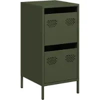 vidaXL Dressoir 35x39x73,5 cm koudgewalst staal olijfgroen