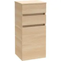 Villeroy & Boch Legato zijkast - met 1 deur en 2 laden - 87x40x35cm links glanswit - glans wit B72800DH