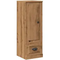 vidaXL Hoge kast 36x35,5x103,5 cm bewerkt hout artisanaal eikenkleurig