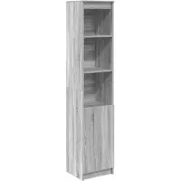 vidaXL Hoge kast 37,5x35x180 cm spaanplaat grijs sonoma