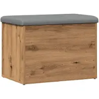 vidaXL Opbergbankje 62x42x45 cm bewerkt hout artisanaal eikenkleur