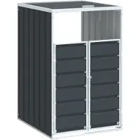 vidaXL Containerberging voor 1 container 72x81x115 cm staal antraciet