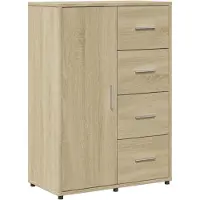 vidaXL Dressoir 60x31x84 cm bewerkt hout sonoma eikenkleurig