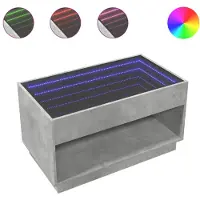 vidaXL Salontafel met Infinity LED 90x50x50 cm betongrijs