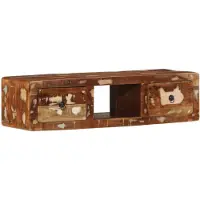 vidaXL Tv-meubel wandmontage 100x32x25 cm massief gerecycled hout