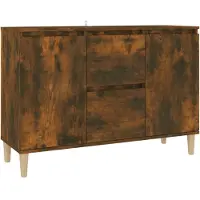 vidaXL Dressoir 101x35x70 cm bewerkt hout gerookt eikenkleurig