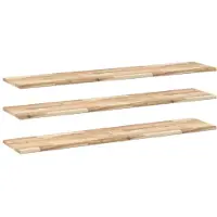 vidaXL Wandschappen 3 st zwevend 160x30x2 cm onbehandeld acaciahout