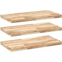 vidaXL Wandschappen 3 st zwevend 60x40x4 cm onbehandeld acaciahout