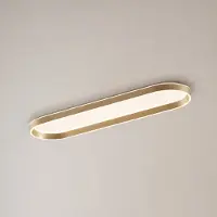 LUCANDE Plafondlamp , Rylan, dimbare, Goud / Messing, Woonkamer, Metaal, Modern
