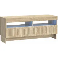 vidaXL LED tv-meubel EDE 100 x 35 x 43 cm Sonoma Eiken Bewerkt hout
